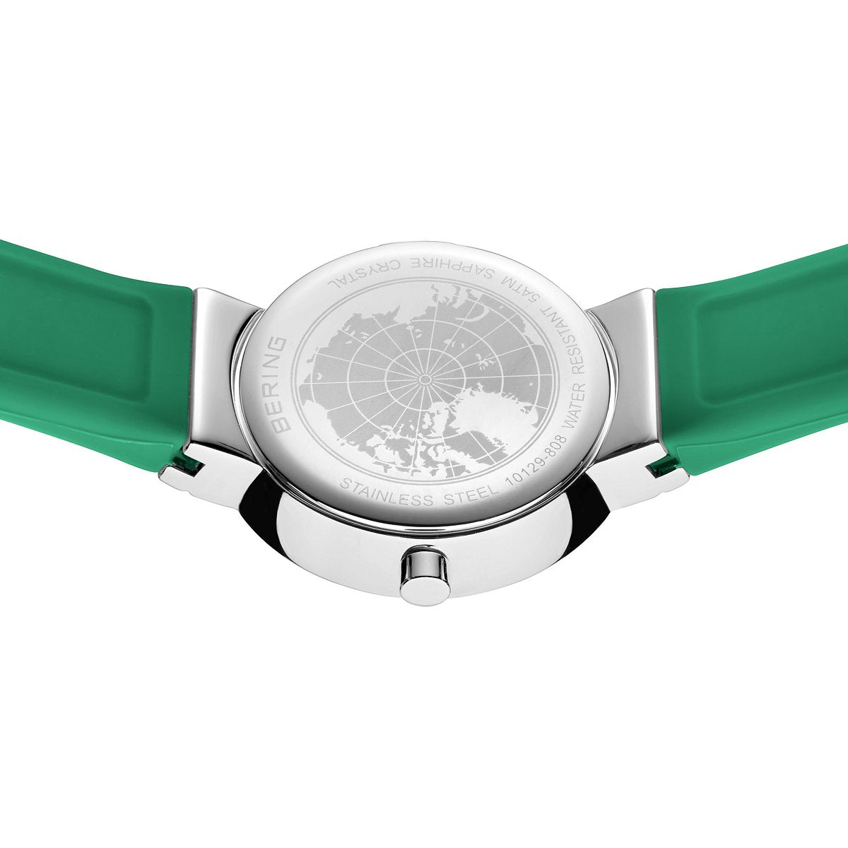 ＜GW SALE＞BERING COLOURFUL Summer Green 10129-808（ベーリング カラフルサマー シリコンラバー グリーン）ベーリング 時計