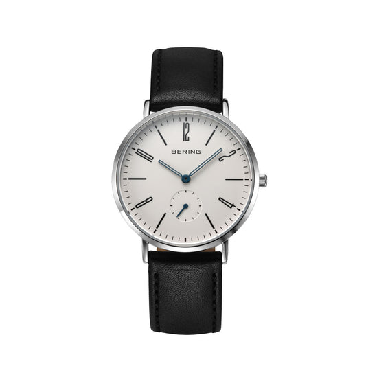 BERING Unisex Classic Scandinavian Small second & Leather 14036-404 ベーリング 腕時計