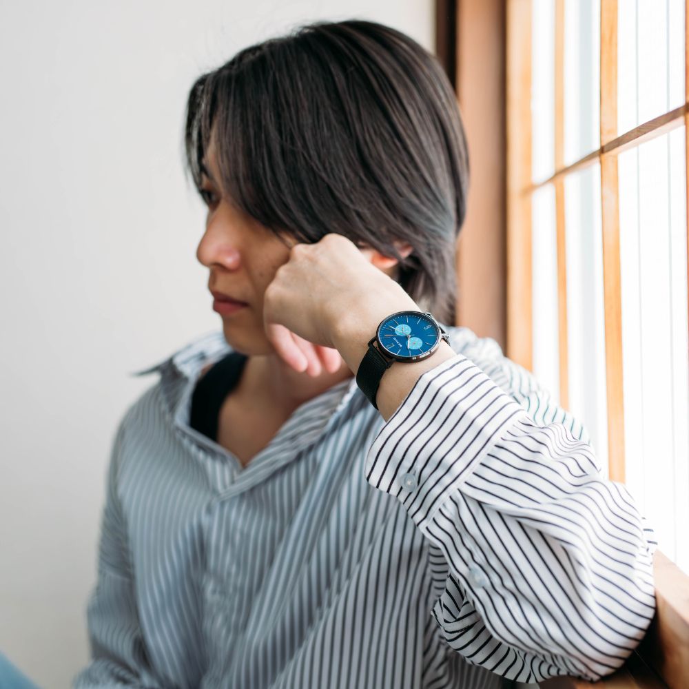 BERING Mens Unisex Changes Ocean Forest Blue 14240-427 ベーリング 腕時計 メンズ 日本限定