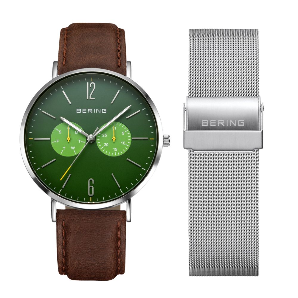 BERING Mens Unisex Changes Ocean Forest Green 14240-509 ベーリング 腕時計 メンズ 日本限定
