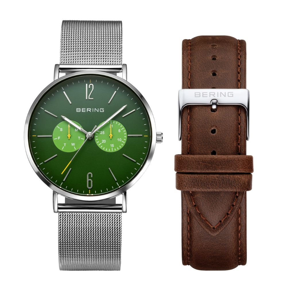BERING Mens Unisex Changes Ocean Forest Green 14240-509 ベーリング 腕時計 メンズ 日本限定