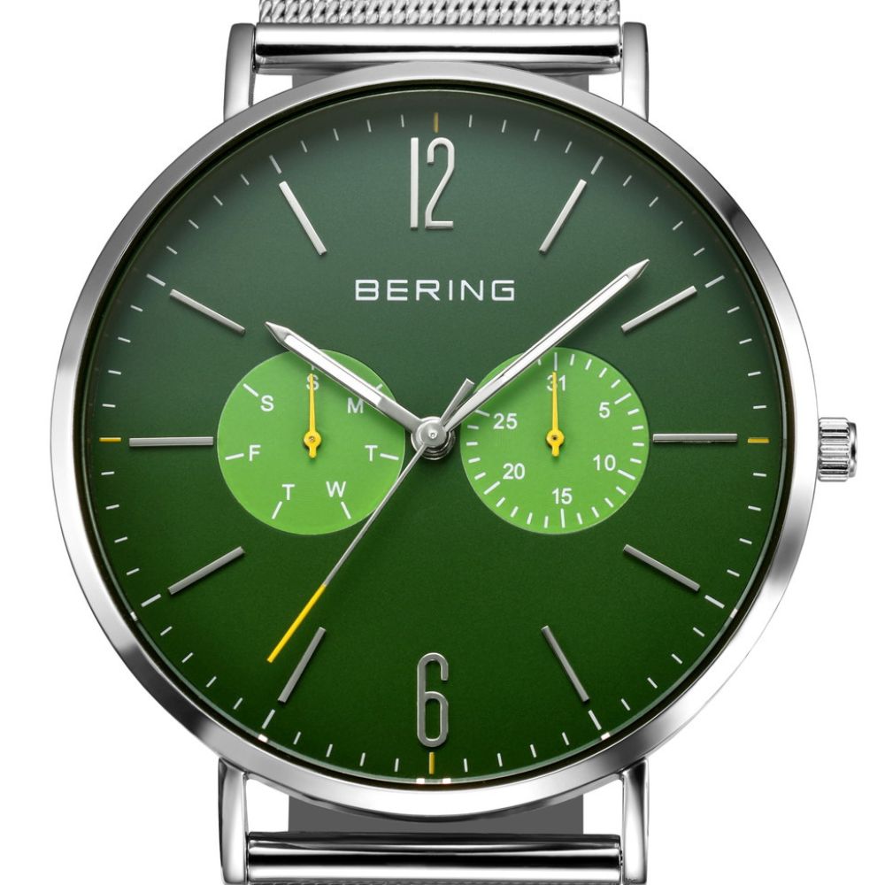 BERING Mens Unisex Changes Ocean Forest Green 14240-509 ベーリング 腕時計 メンズ 日本限定