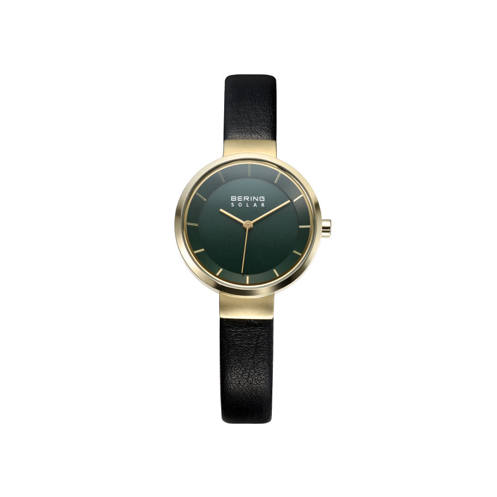 BERING Ladies Scandinavian Solar Deep green 14627-439 ベーリング 腕時計