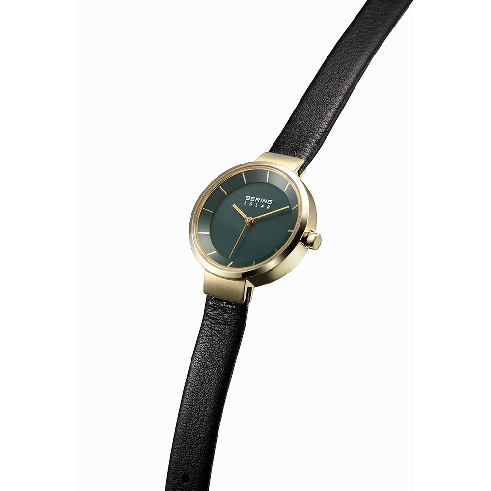 BERING Ladies Scandinavian Solar Deep green 14627-439 ベーリング 腕時計