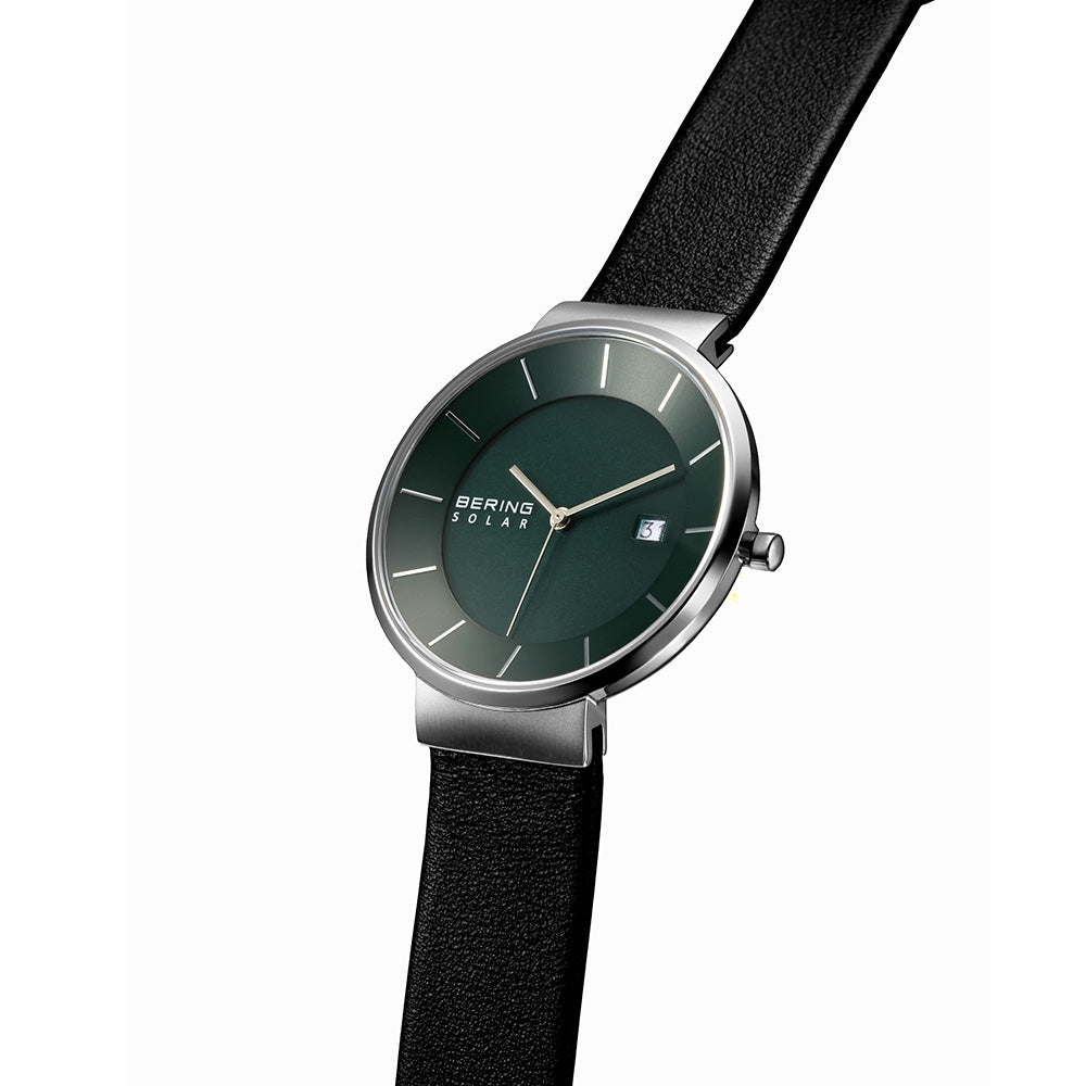BERING Unisex Scandinavian Solar Deep green 14639-409 ベーリング 腕時計