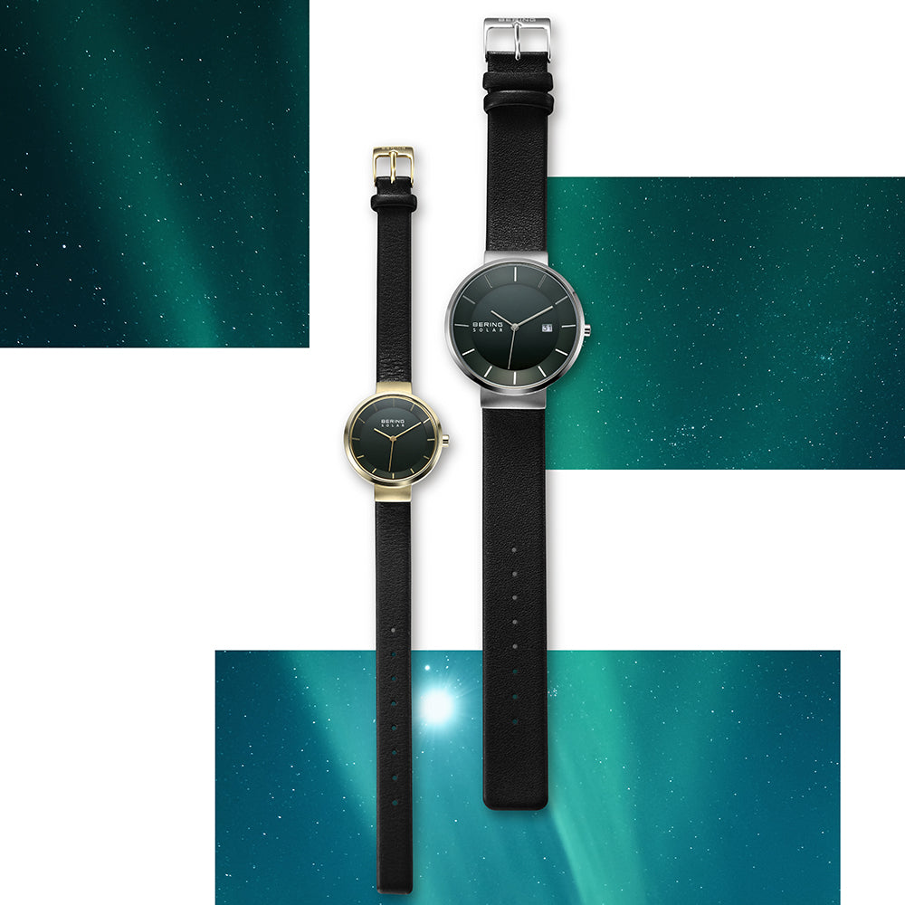BERING Unisex Scandinavian Solar Deep green 14639-409 ベーリング 腕時計