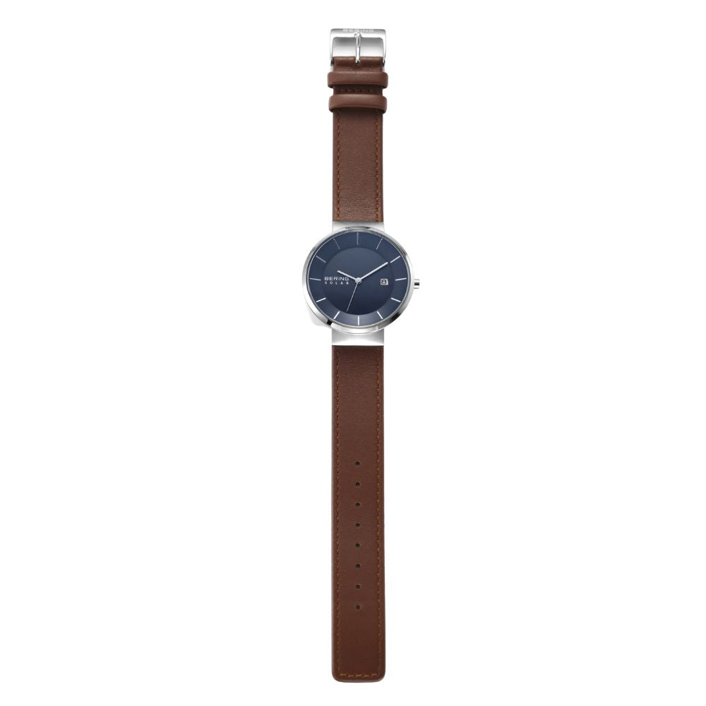 BERING Unisex Classic Scandinavian Small second & Leather 14036