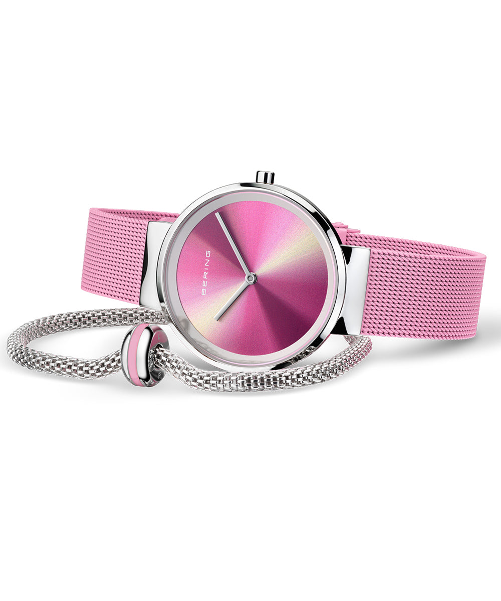 ＜GW SALE＞BERING Ladies TIME IS LIFE Watch & Bracelet Set 19031-999-GWP 特別チャリティーモデル ベーリング 時計
