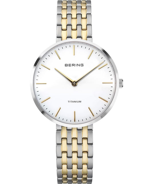 ＜GW SALE＞BERING Unisex Titanium Link 19334-010（シルバー＆ゴールド）