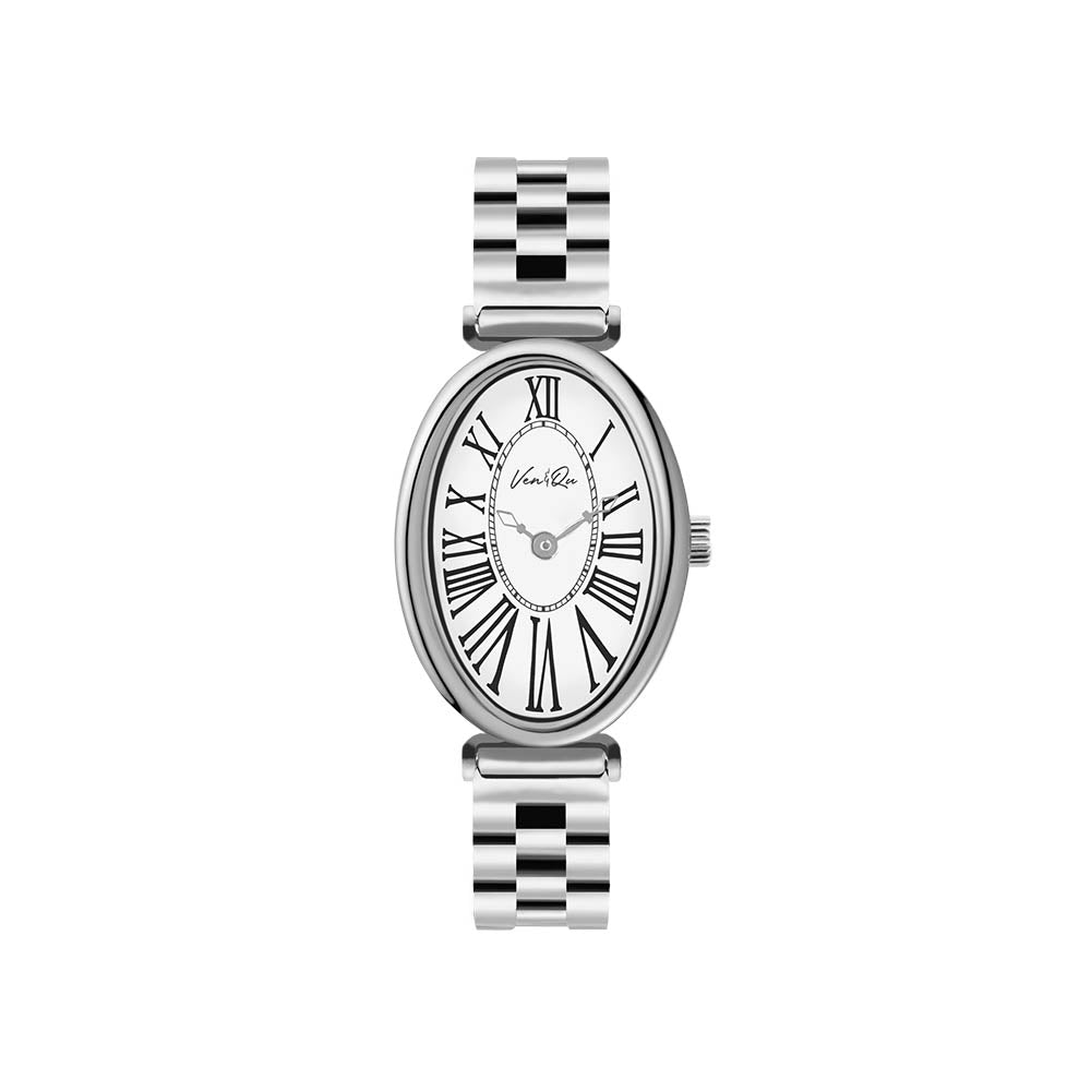 Ven & Qu DOME Metal 1960A Silver/White ベンキュー 腕時計 レディース