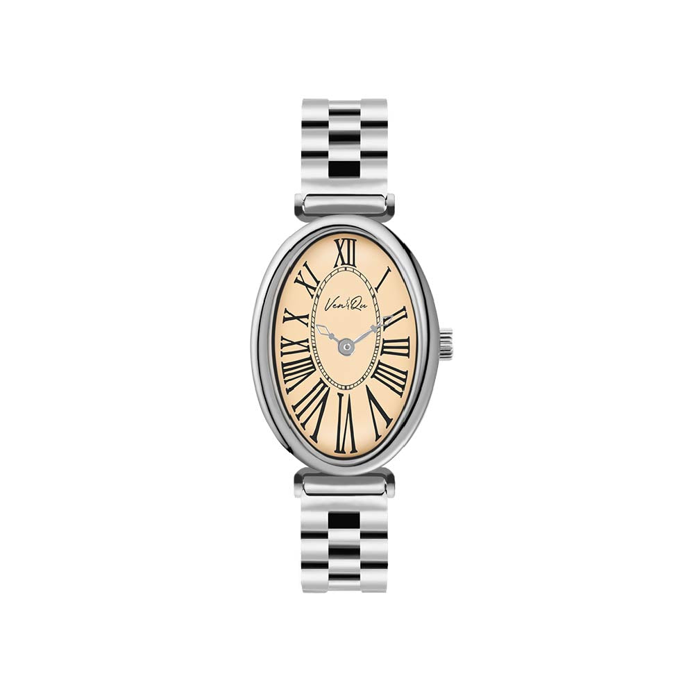 BenQ & Qu DOME Metal 1960B Silver/Coral BenQ Women's Watch