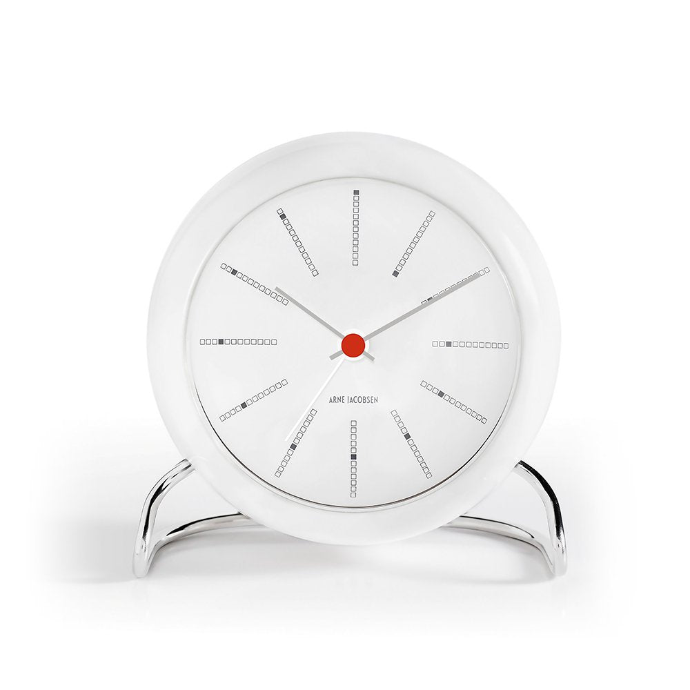 ARNE JACOBSEN Table Clock Bankers WHITE AJ43675 アルネヤコブセン 置き時計