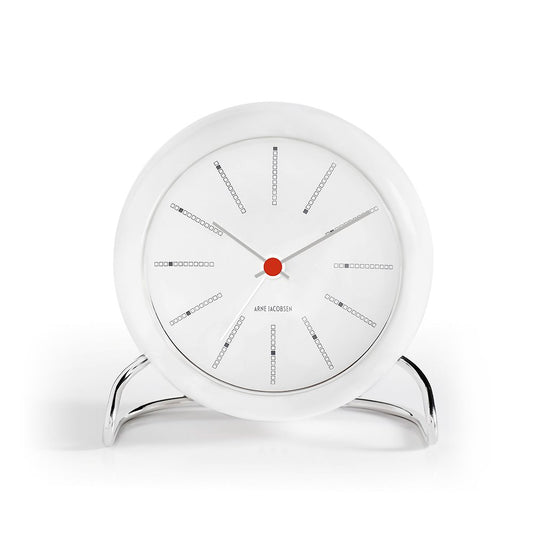 ARNE JACOBSEN Table Clock Bankers WHITE AJ43675 アルネヤコブセン 置き時計