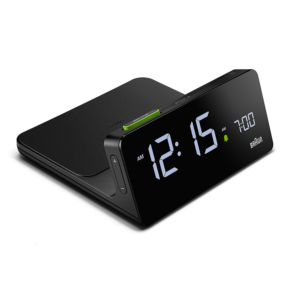 BRAUN Digital Alarm Clock Qiワイヤレス充電 BC21B ブラウン 置き時計