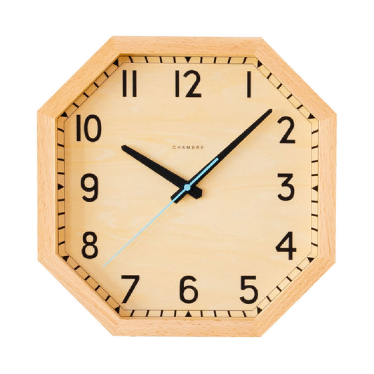 CHAMBRE OCTAGON CLOCK NATURAL CH-054BC シャンブル 壁掛け時計