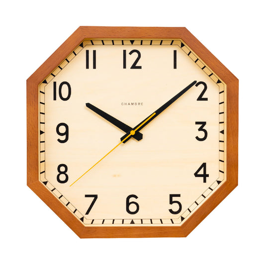 CHAMBRE OCTAGON CLOCK BROWN CH-054BR シャンブル 壁掛け時計