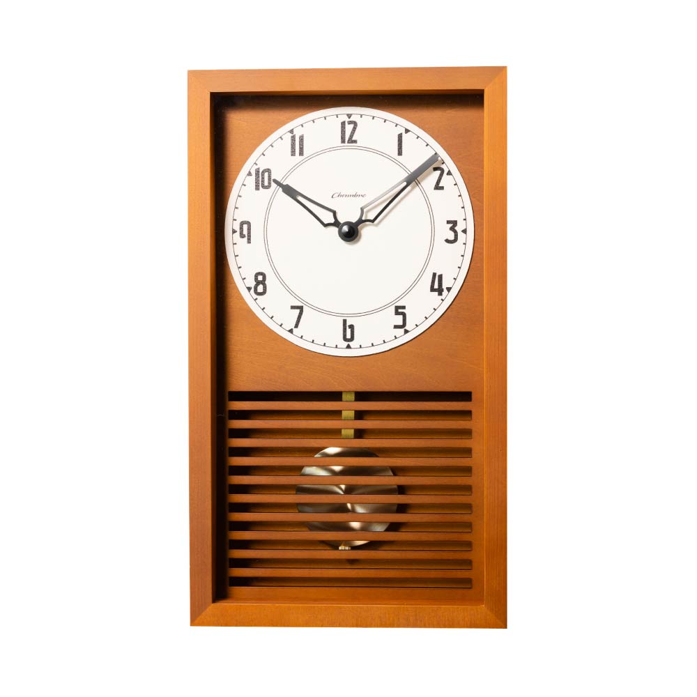 CHAMBRE LATTICE PENDULUM CLOCK CAFE BROWN CH-058CB