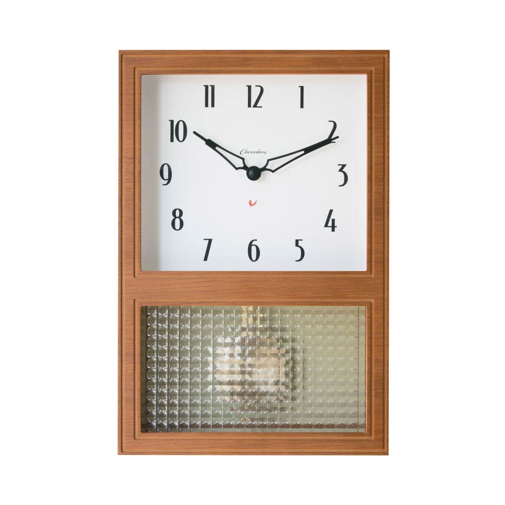 CHAMBRE GLASS PENDULUM CLOCK EL STYLE CAFE BROWN CH-063CB シャンブル 壁掛け時計