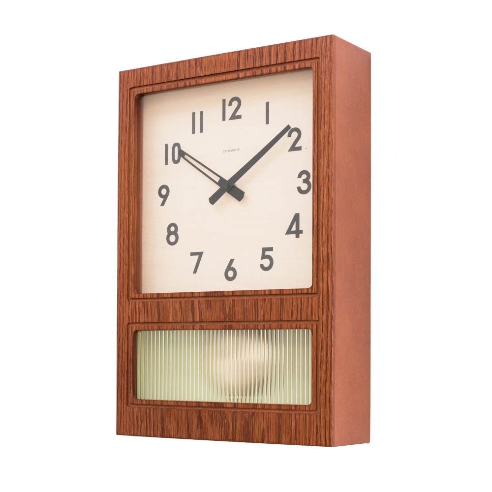 CHAMBRE FROSTED PENDULUM CLOCK CAFE BROWN CH-037CB