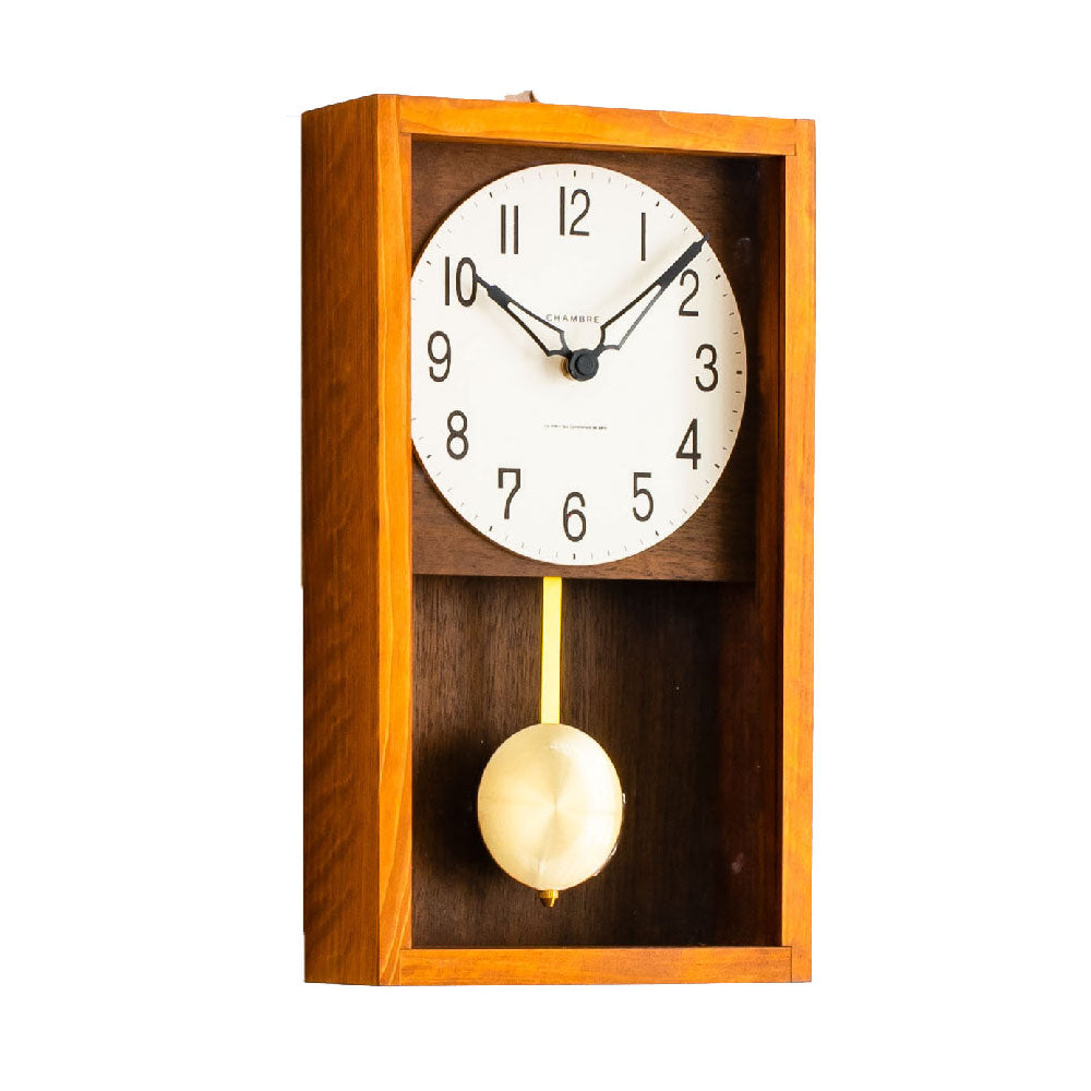 CHAMBRE HINOKI PENDULUM CLOCK CAFE BROWN CH-033CB シャンブル 壁掛け時計