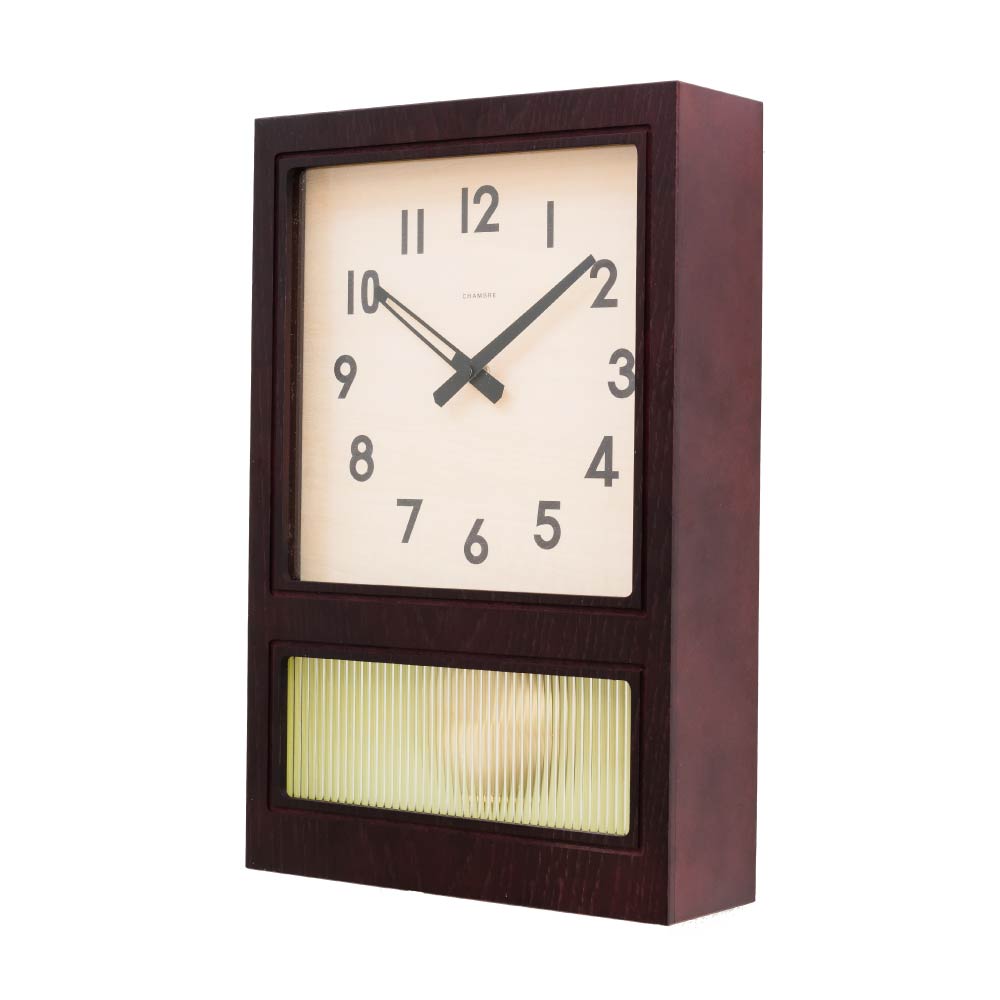 CHAMBRE FROSTED PENDULUM CLOCK DARK BROWN CH-037DB シャンブル 壁掛け時計