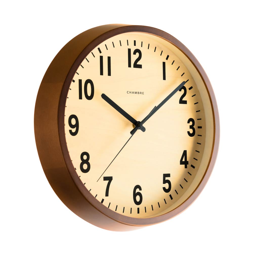 CHAMBRE PUBLIC CLOCK CAFE BROWN CH-027CBR 電波時計 シャンブル 壁掛け時計