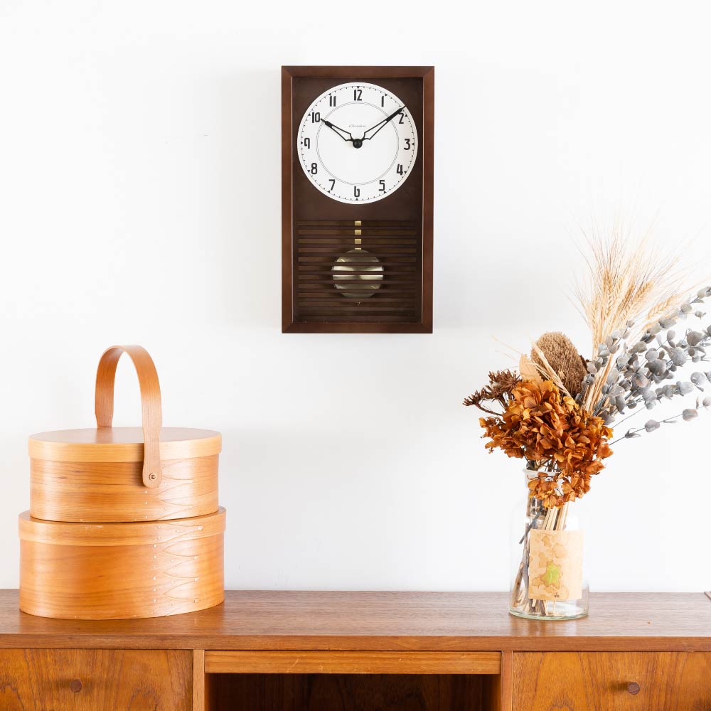 CHAMBRE LATTICE PENDULUM CLOCK DARK BROWN CH-058DB