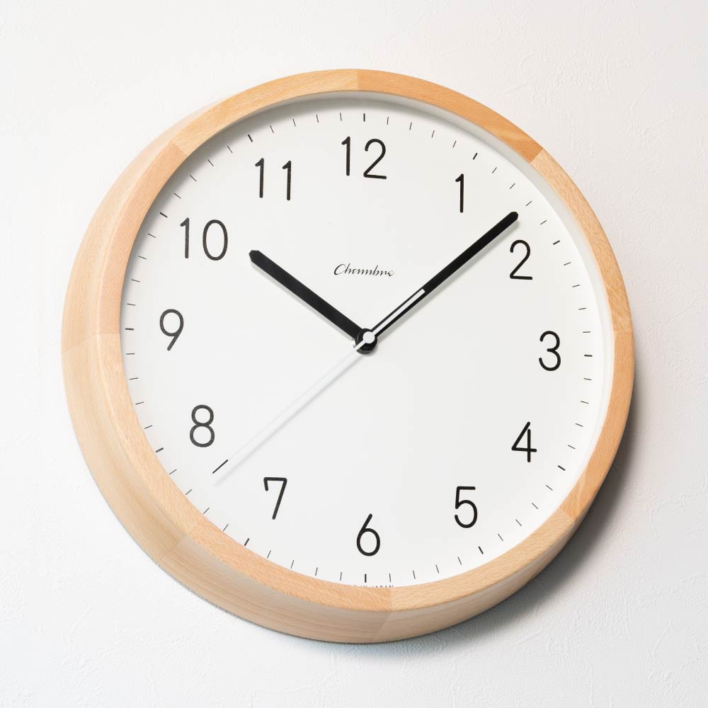 CHAMBRE BRUNCH CLOCK NATURAL MILK CH-056BC 電波時計 シャンブル 壁掛け時計