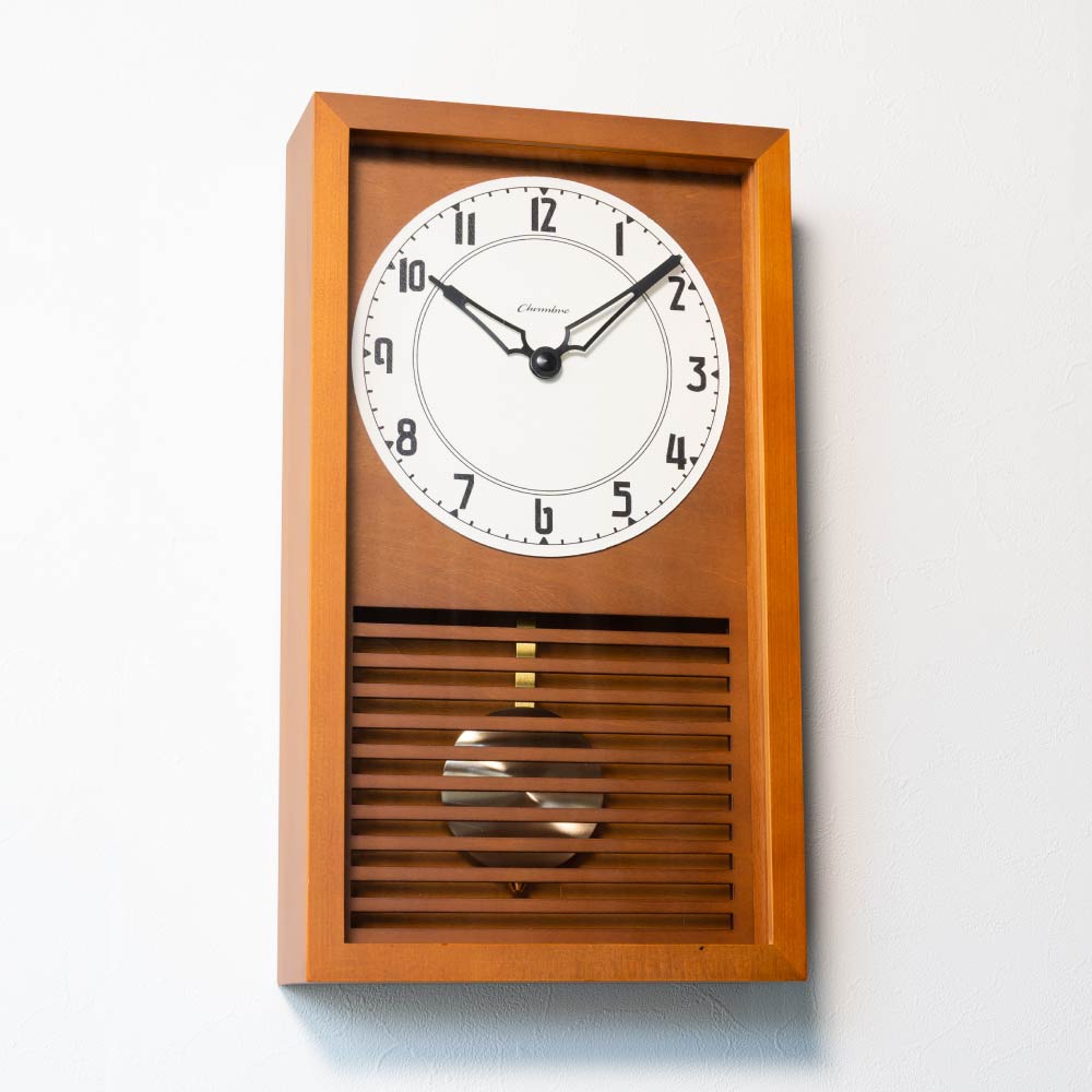 CHAMBRE LATTICE PENDULUM CLOCK CAFE BROWN CH-058CB