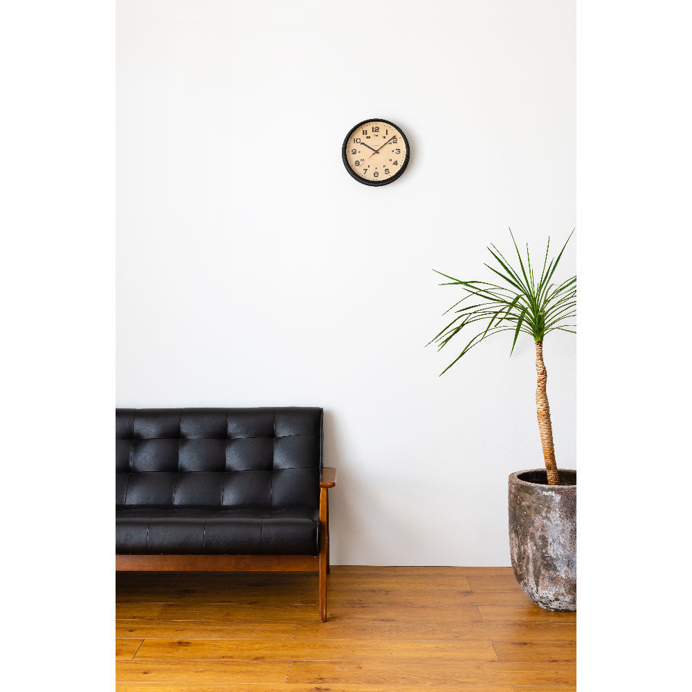 CHAMBRE BRAM CLOCK BLACK CH-050BK 電波時計 シャンブル 壁掛け時計