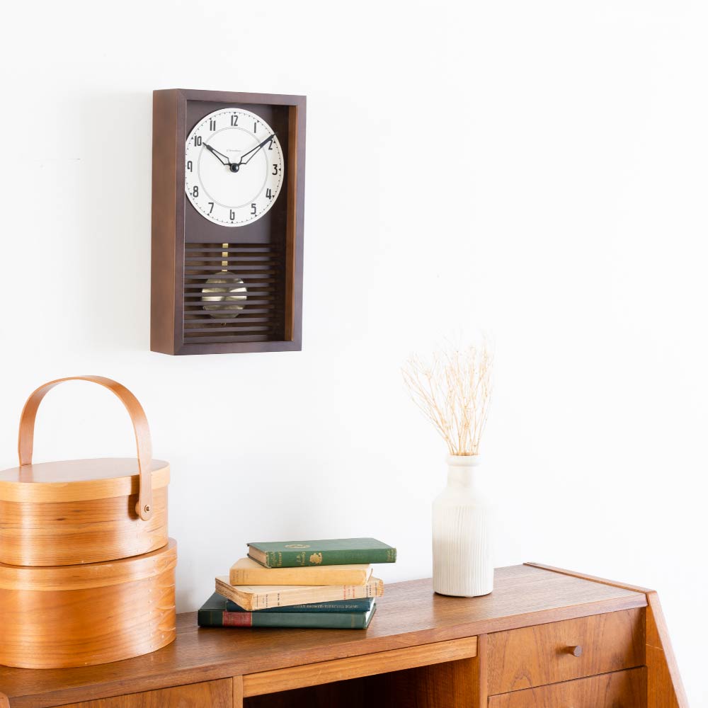 CHAMBRE LATTICE PENDULUM CLOCK DARK BROWN CH-058DB