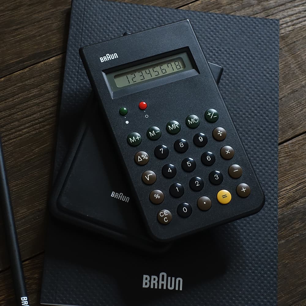 BRAUN 電卓 BNE001BK 復刻モデル ブラウン 電卓