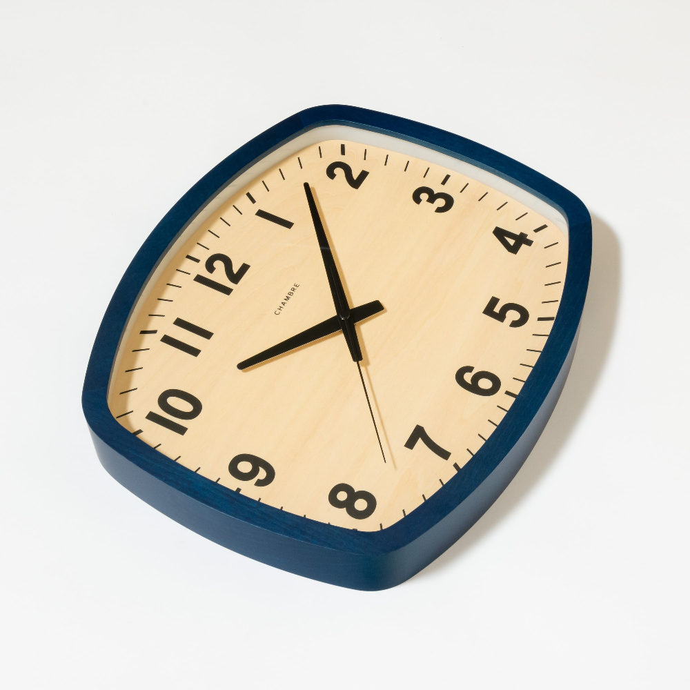 CHAMBRE R-SQUARE CLOCK NAVY CH-028NVR 電波時計 シャンブル CHAMBRE R-SQUARE CLOCK NAVY CH-028NVR 電波時計 シャンブル