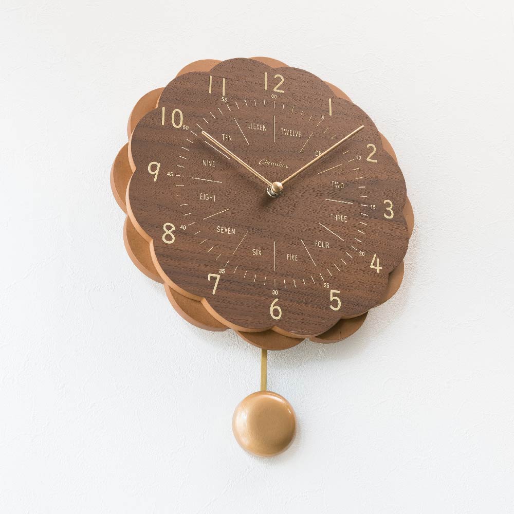 CHAMBRE SUN CLOCK BROWN CH-062BR シャンブル 壁掛け時計