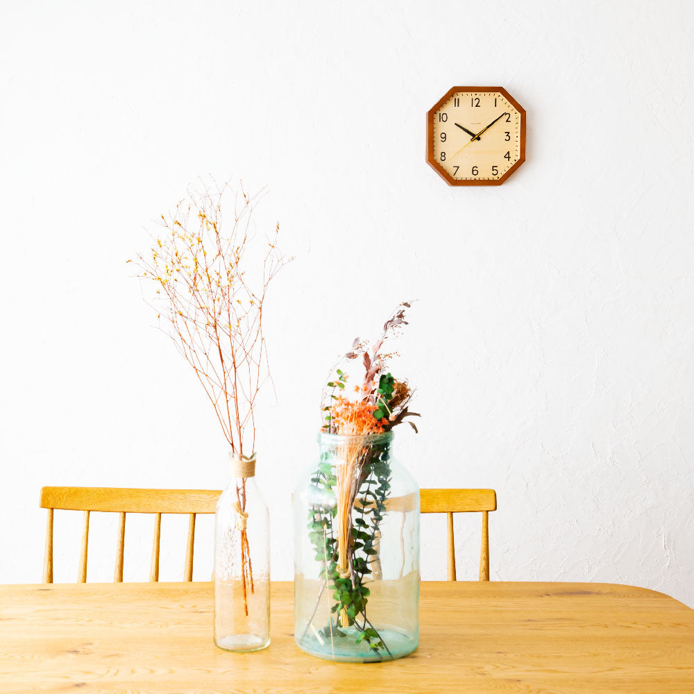 CHAMBRE OCTAGON CLOCK BROWN CH-054BR シャンブル 壁掛け時計