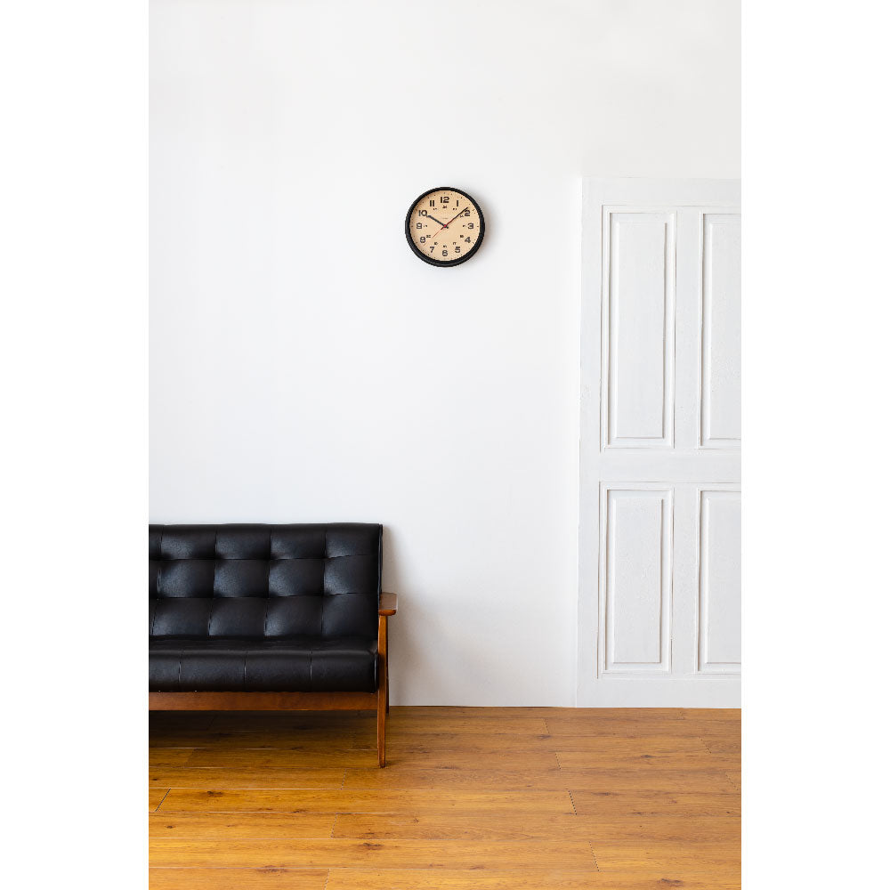 CHAMBRE BRAM CLOCK BLACK CH-050BK 電波時計 シャンブル 壁掛け時計