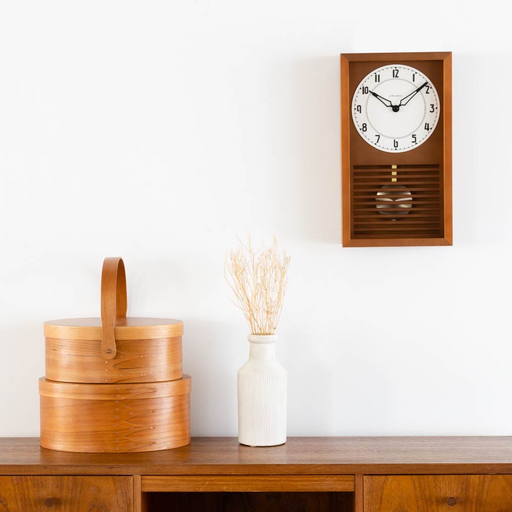CHAMBRE LATTICE PENDULUM CLOCK CAFE BROWN CH-058CB