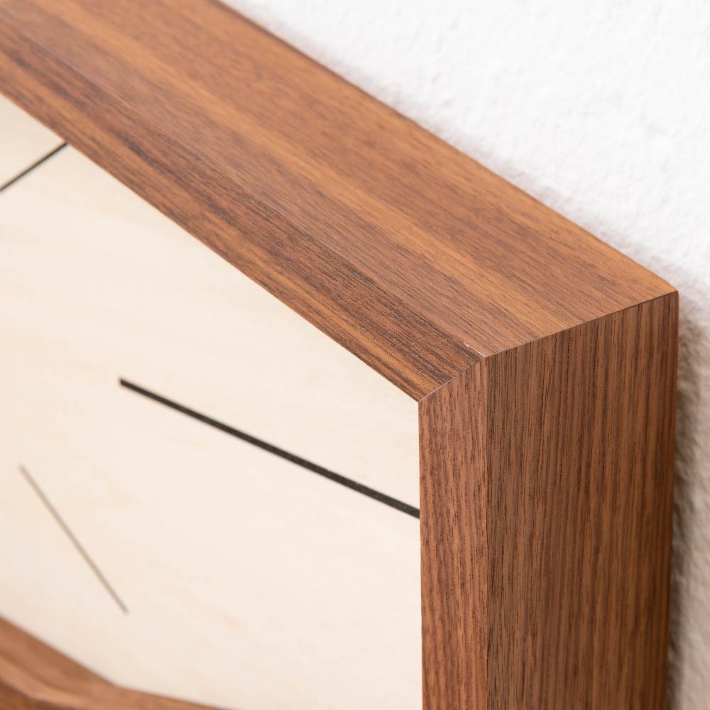 CHAMBRE LINE CLOCK WALNUT CH-060WN 電波時計