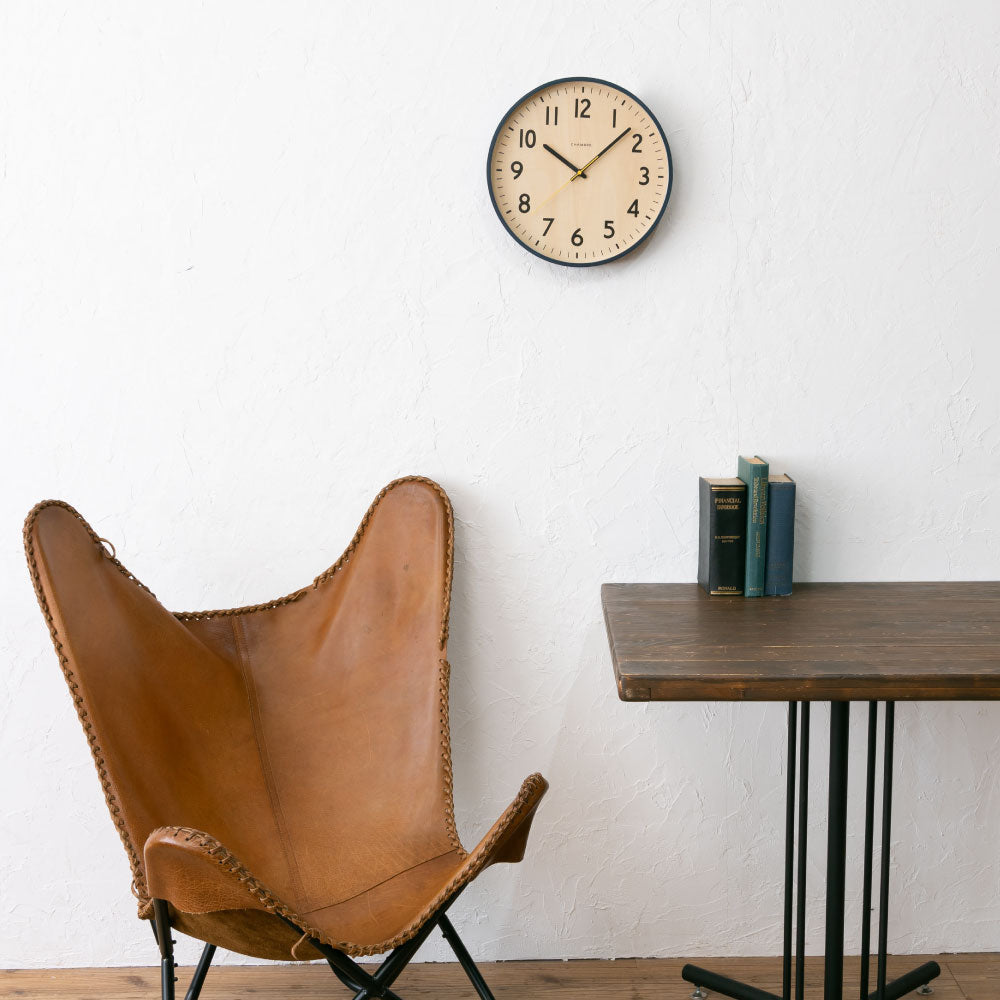 CHAMBRE SHAPELY CLOCK NAVY CH-064NV 電波時計 シャンブル 壁掛け時計