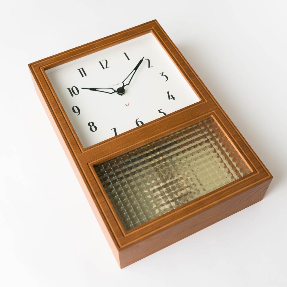 CHAMBRE GLASS PENDULUM CLOCK EL STYLE CAFE BROWN CH-063CB シャンブル 壁掛け時計