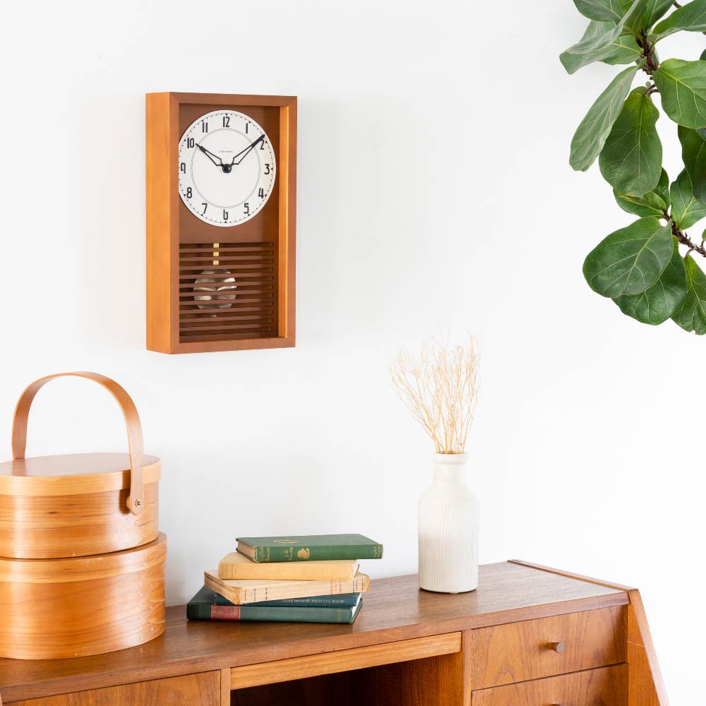 CHAMBRE LATTICE PENDULUM CLOCK CAFE BROWN CH-058CB