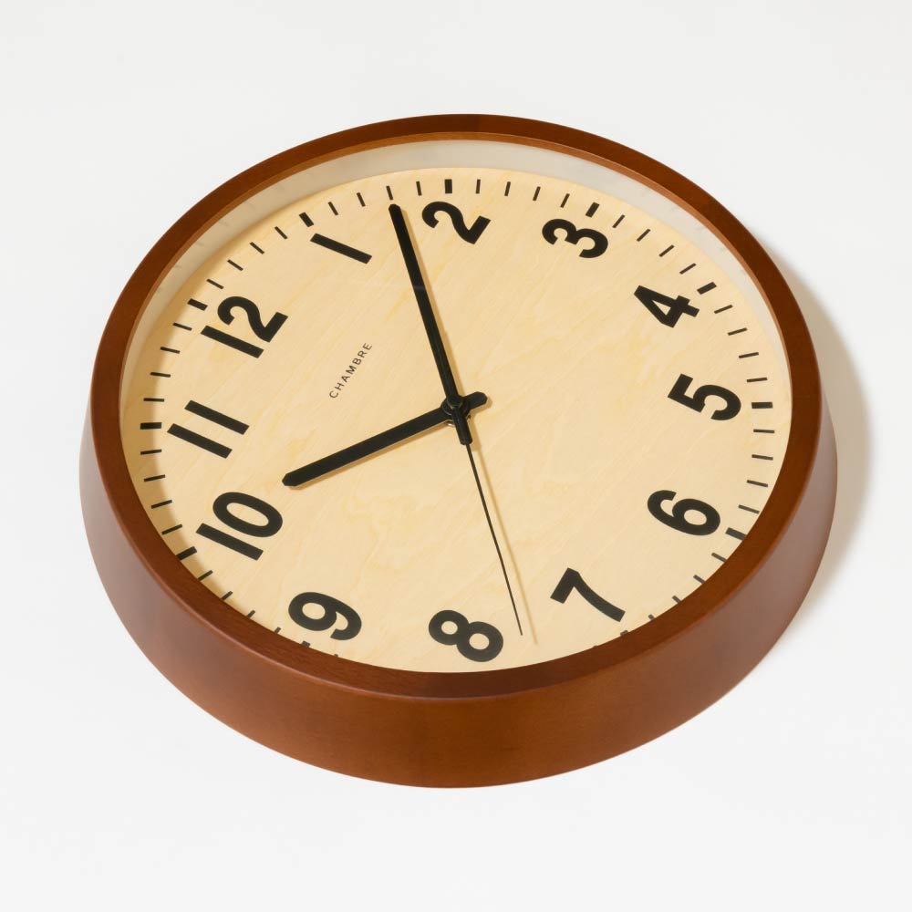 CHAMBRE PUBLIC CLOCK CAFE BROWN CH-027CBR 電波時計 シャンブル 壁掛け時計