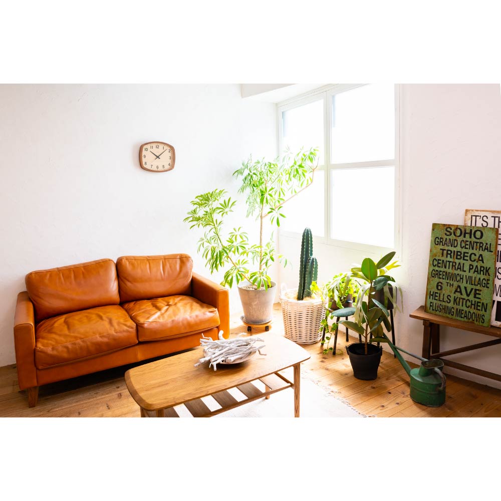 CHAMBRE R-SQUARE CLOCK WALNUT CH-028WN 電波時計