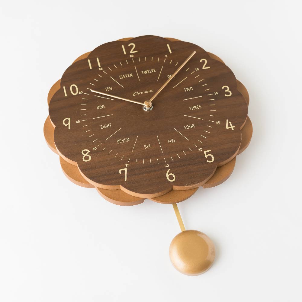 CHAMBRE SUN CLOCK BROWN CH-062BR シャンブル 壁掛け時計