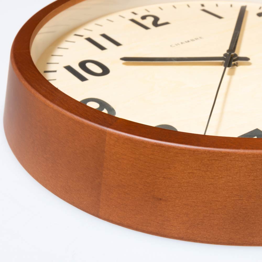 CHAMBRE PUBLIC CLOCK CAFE BROWN CH-027CBR 電波時計 シャンブル 壁掛け時計