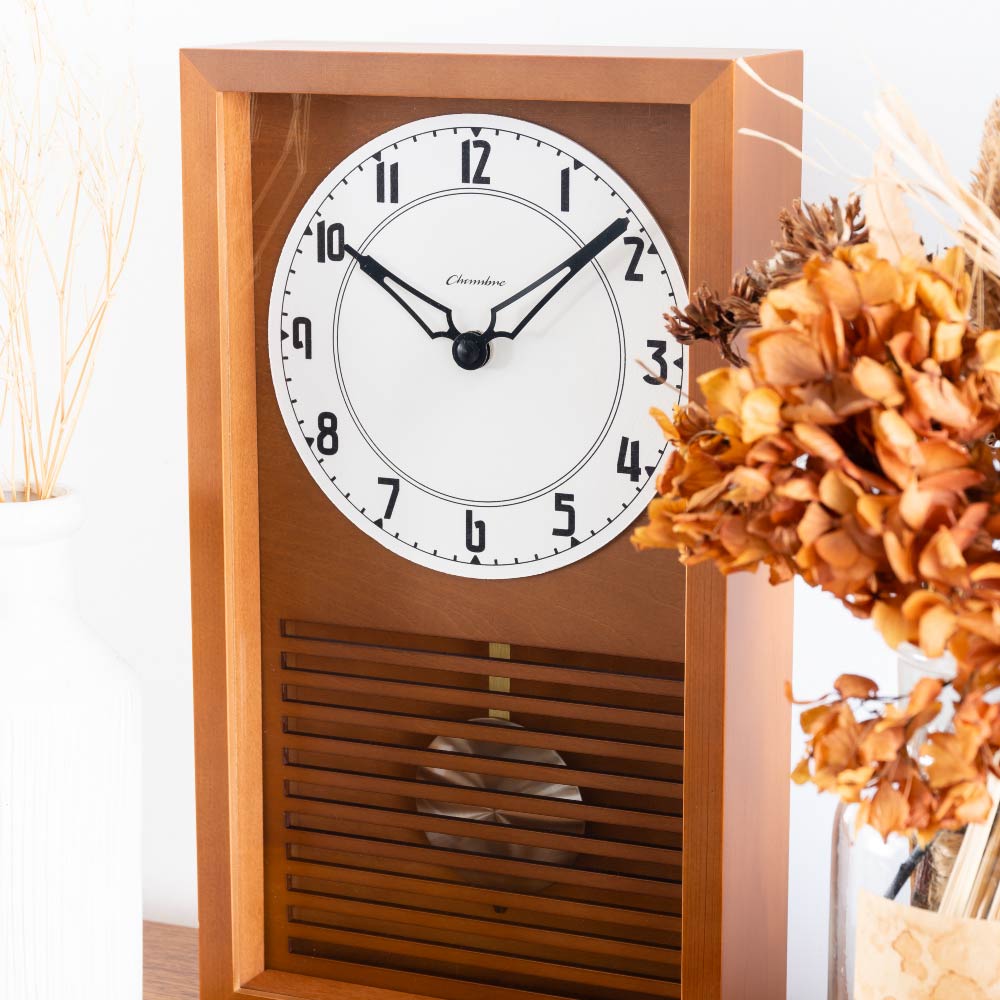 CHAMBRE LATTICE PENDULUM CLOCK CAFE BROWN CH-058CB