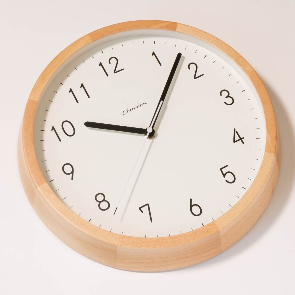 CHAMBRE BRUNCH CLOCK NATURAL MILK CH-056BC 電波時計 シャンブル 壁掛け時計