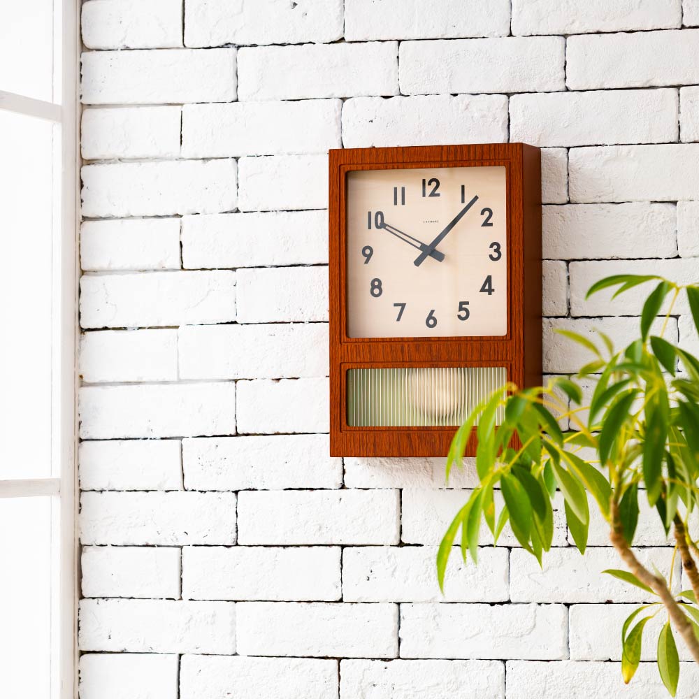 CHAMBRE FROSTED PENDULUM CLOCK CAFE BROWN CH-037CB シャンブル 壁掛け時計