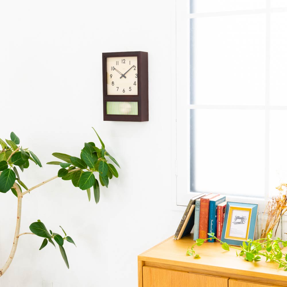 CHAMBRE FROSTED PENDULUM CLOCK DARK BROWN CH-037DB シャンブル 壁掛け時計