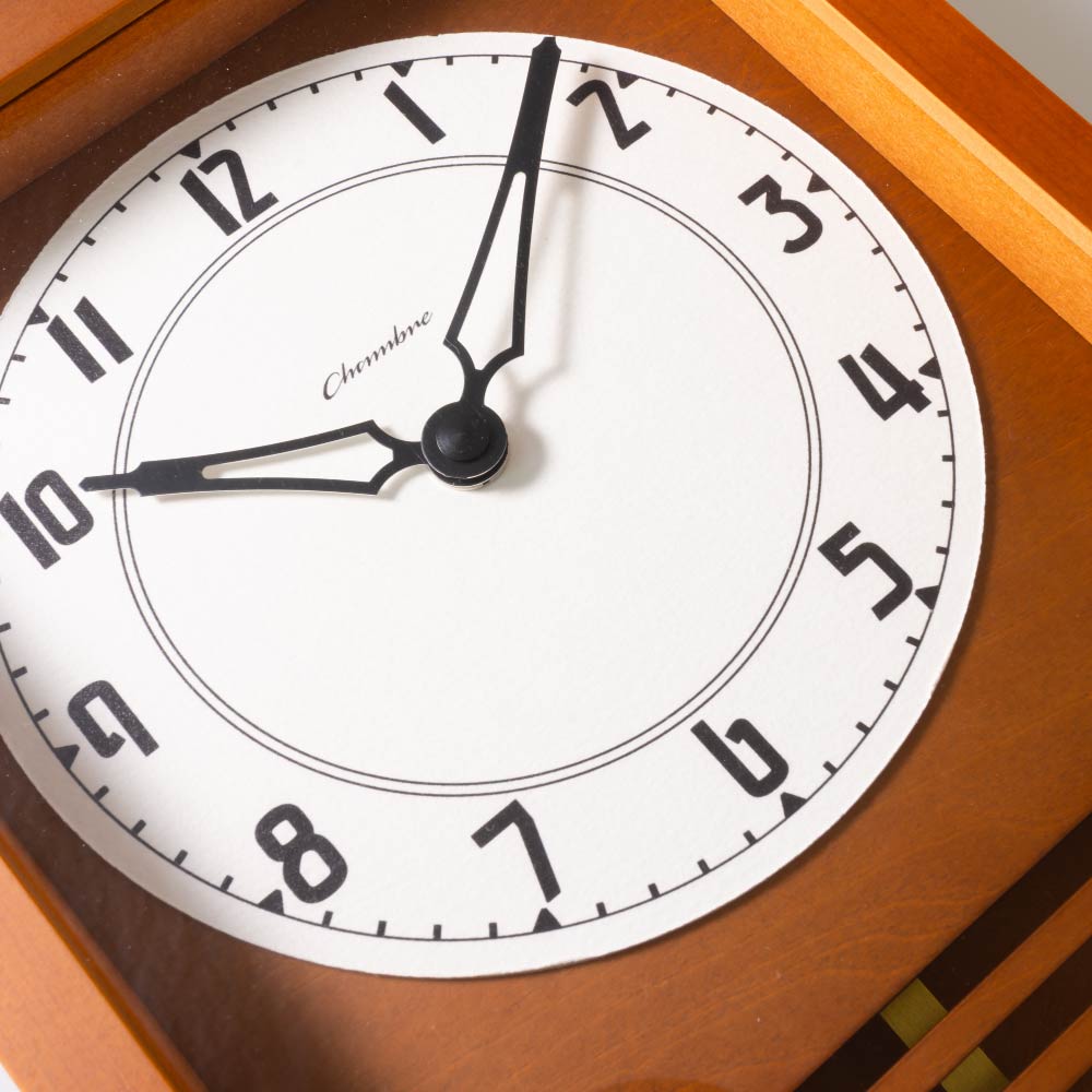 CHAMBRE LATTICE PENDULUM CLOCK CAFE BROWN CH-058CB